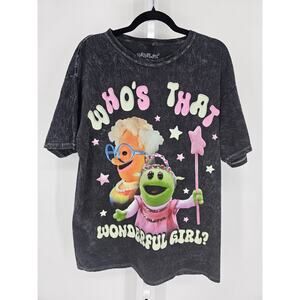 Hot Topic Nanalan Adult Sz L T Shirt Black Graphic Large Crew Neck Short Sleeve